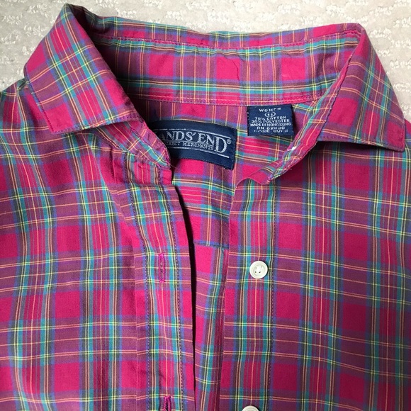 Lands End Plaid Shirt - Picture 7 of 8